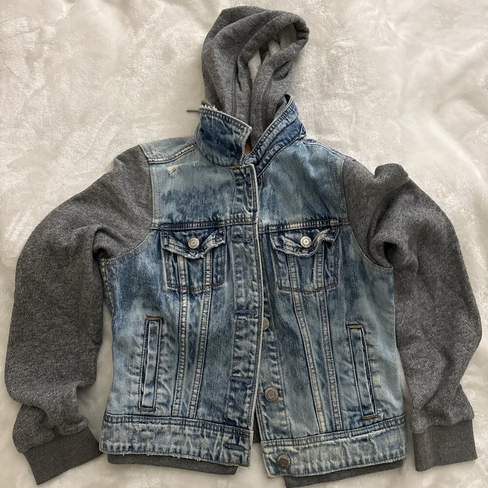 american eagle sweater sleeve hooded jacket